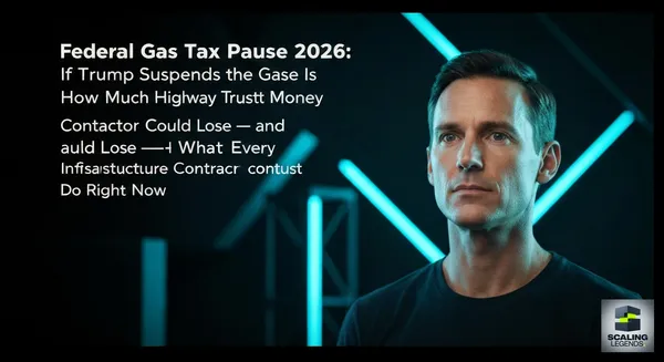 Federal Gas Tax Pause 2026: If Trump Suspends the Gas Tax Here Is How Much Highway Trust Fund Money Contractors Could Lose — and What Every Infrastructure Contractor Must Do Right Now