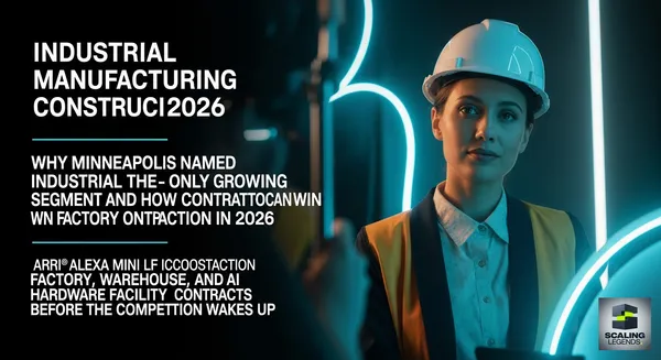 Industrial Manufacturing Construction 2026: Why Minneapolis Named Industrial the Only Growing Segment and How Every Contractor Can Win Factory, Warehouse, and AI Hardware Facility Contracts Before the Competition Wakes Up