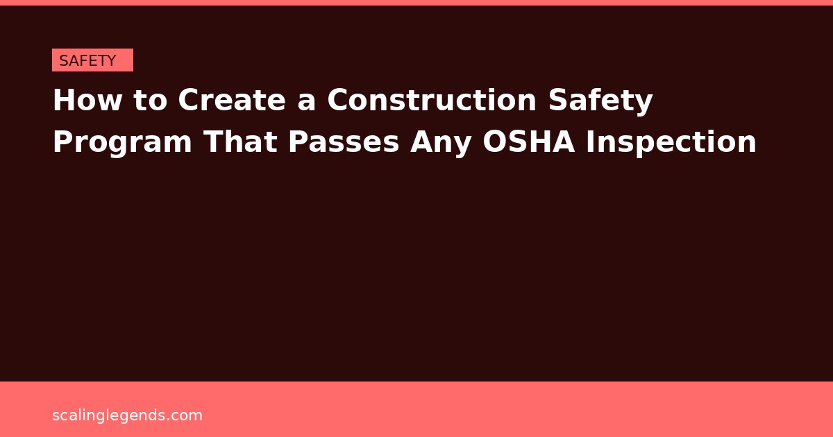How to Create a Construction Safety Program That Passes Any OSHA Inspection