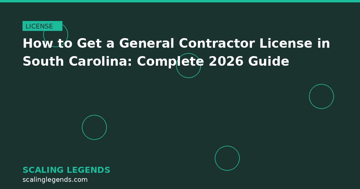 How to Get a General Contractor License in South Carolina: Complete 2026 Guide