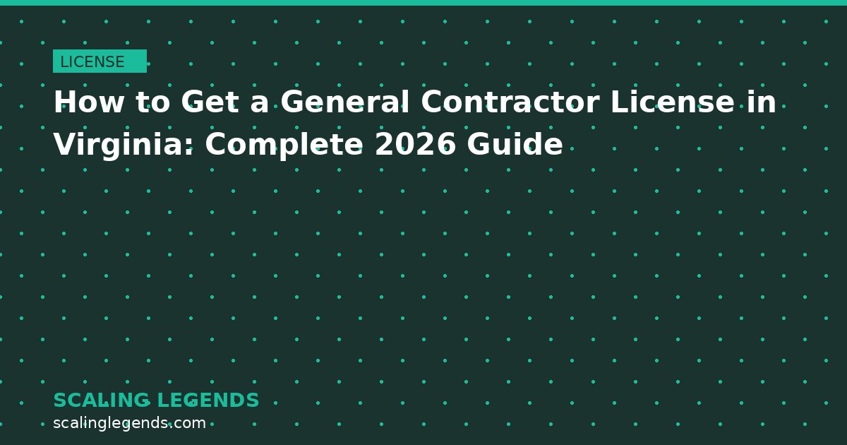 How to Get a General Contractor License in Virginia: Complete 2026 Guide