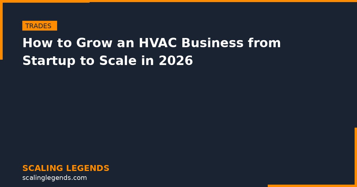 How to Grow an HVAC Business from Startup to Scale in 2026