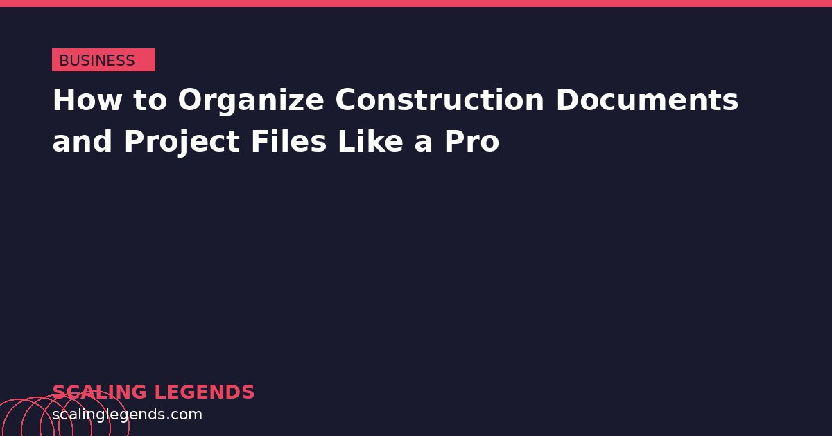 How to Organize Construction Documents and Project Files Like a Pro