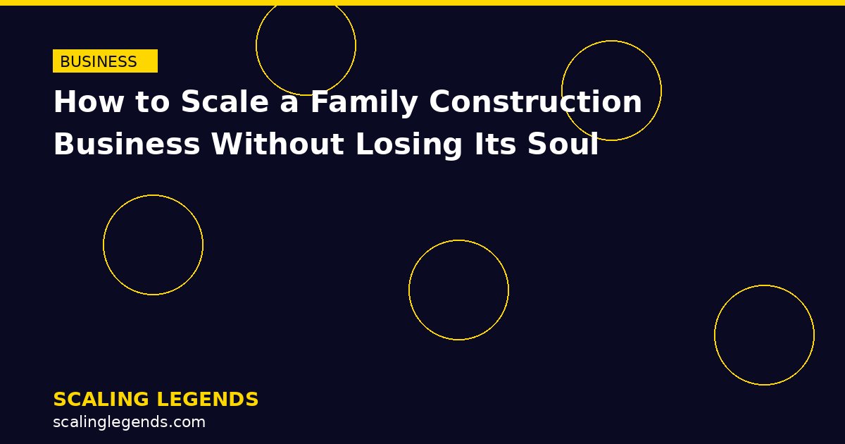 How to Scale a Family Construction Business Without Losing Its Soul