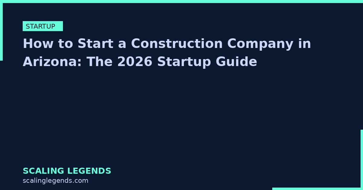 How to Start a Construction Company in Arizona: The 2026 Startup Guide