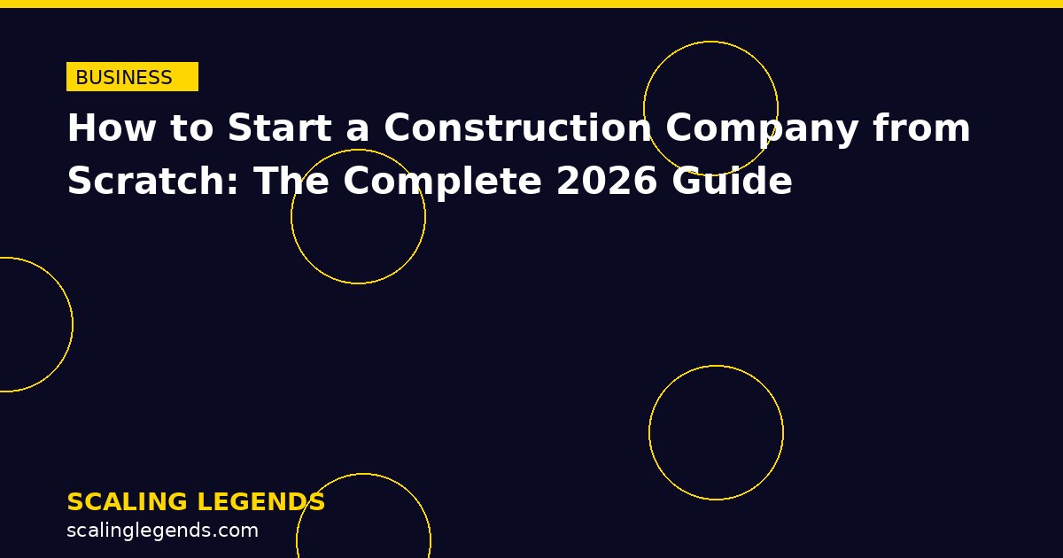 How to Start a Construction Company from Scratch: The Complete 2026 Guide