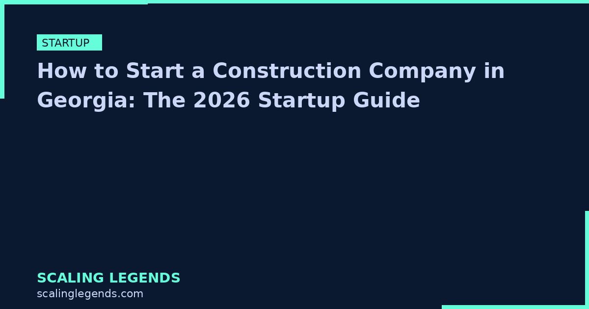 How to Start a Construction Company in Georgia: The 2026 Startup Guide