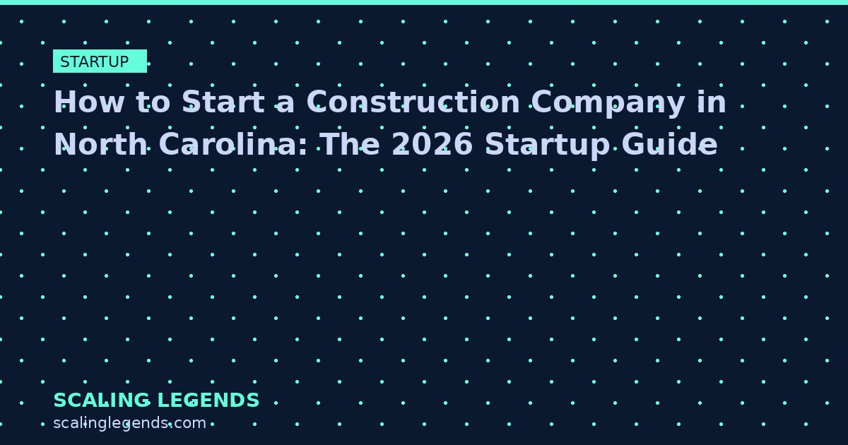 How to Start a Construction Company in North Carolina: The 2026 Startup Guide