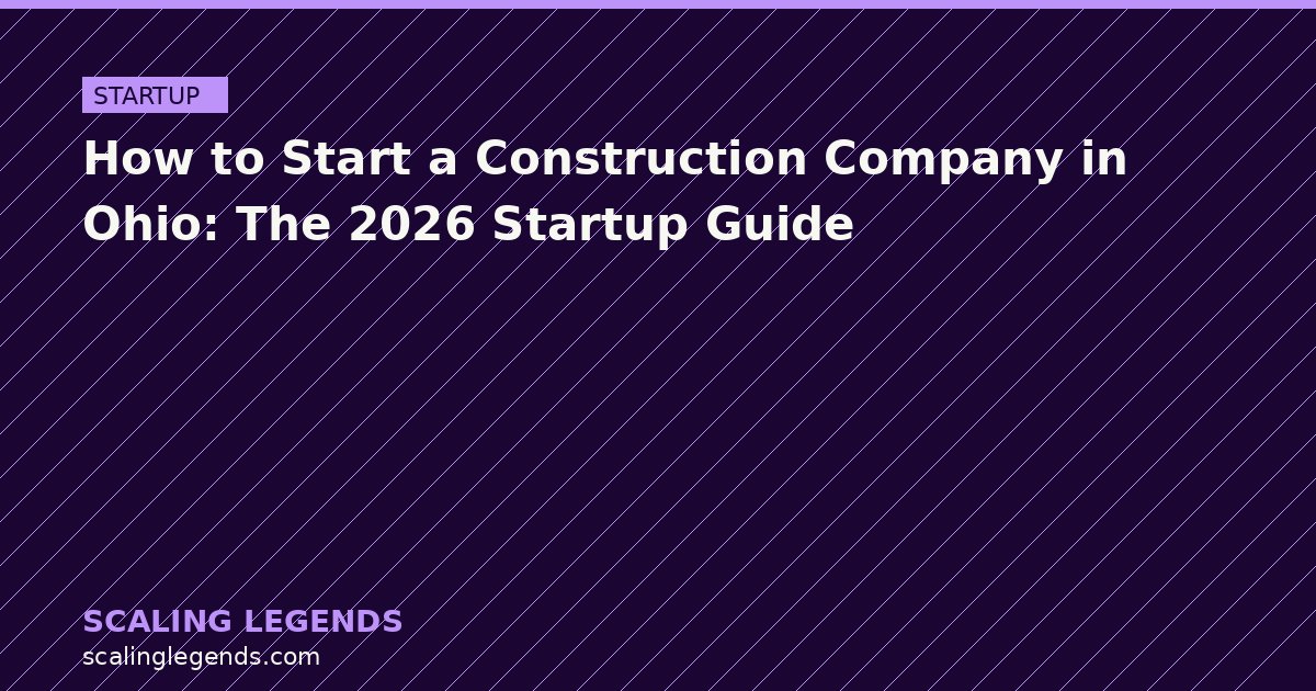 How to Start a Construction Company in Ohio: The 2026 Startup Guide