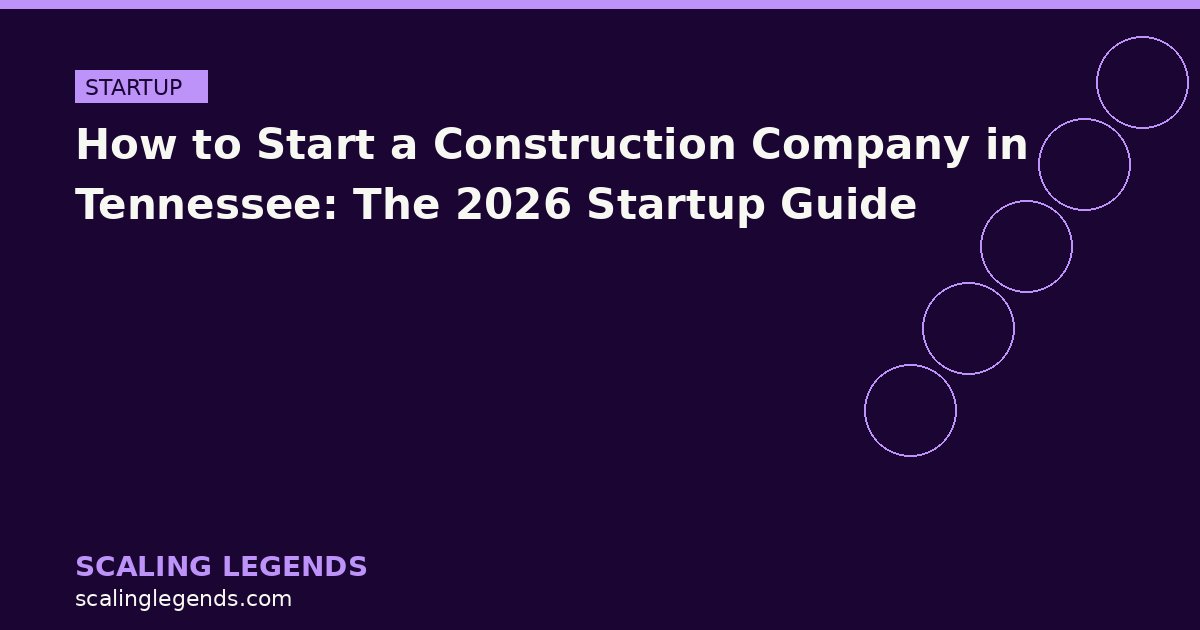 How to Start a Construction Company in Tennessee: The 2026 Startup Guide