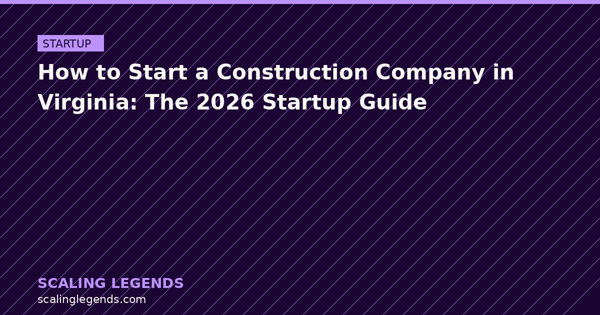 How to Start a Construction Company in Virginia: The 2026 Startup Guide