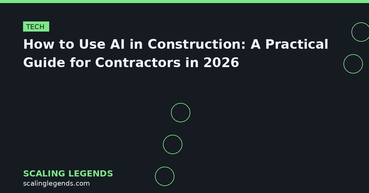 How to Use AI in Construction: A Practical Guide for Contractors in 2026