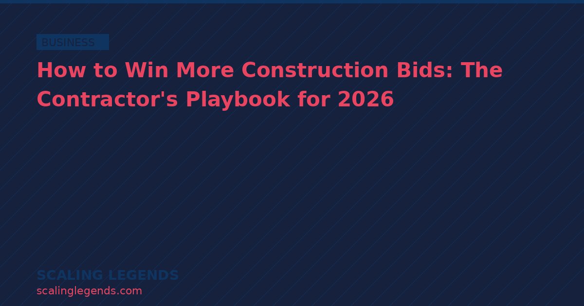 How to Win More Construction Bids: The Contractor's Playbook for 2026